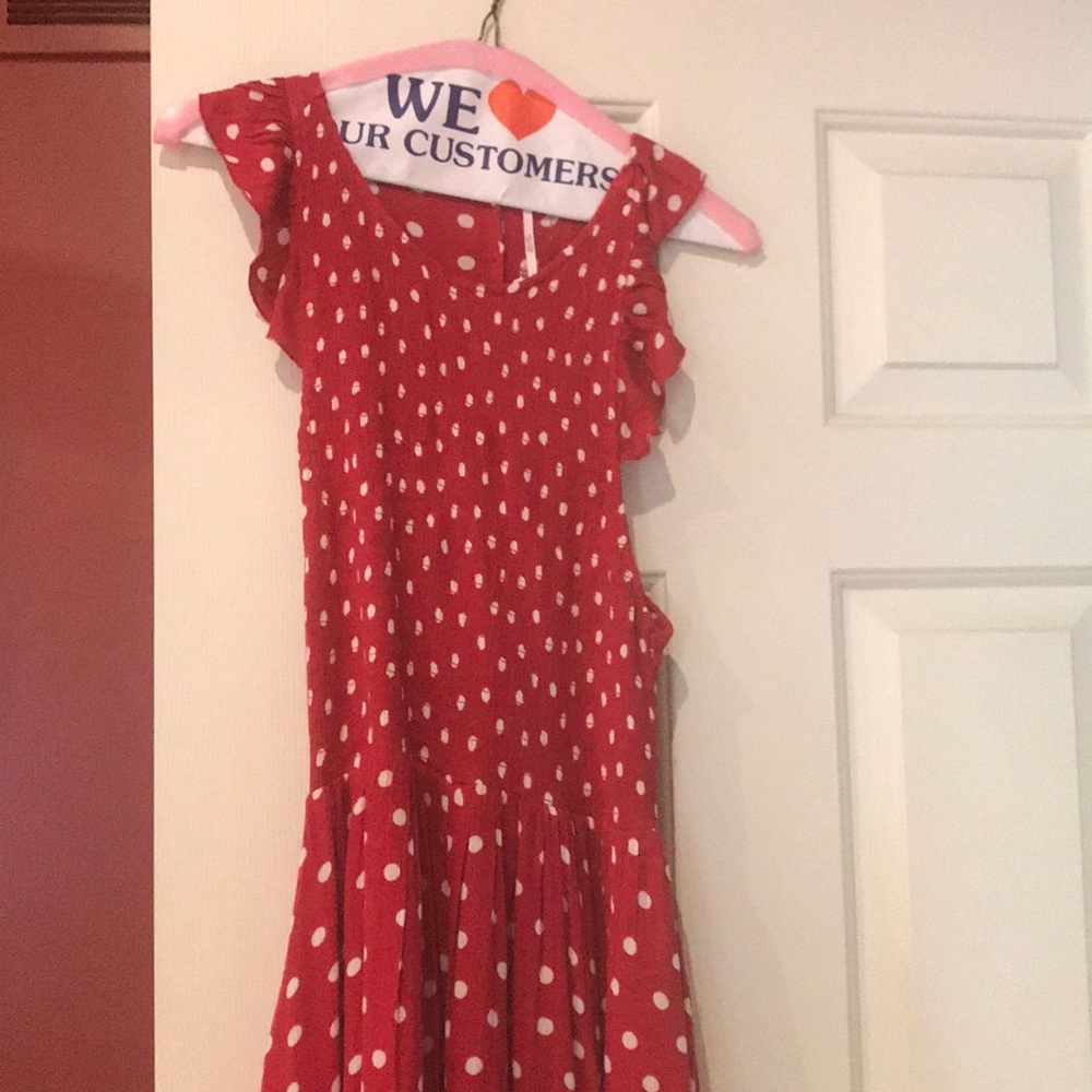 Free people long red maxi dress